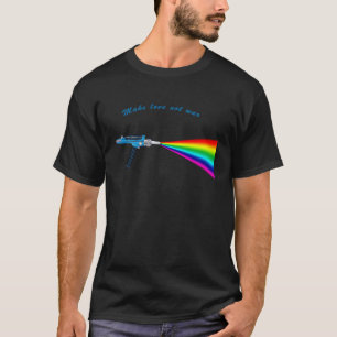 Make Love Not War Prism Rainbow Blaster T-Shirt