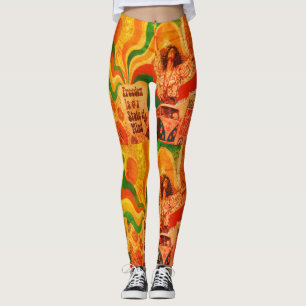Make Love Not War Retro Sayings Cute Tight Fitting Leggings