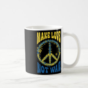 Make Love Not War Support Ukraine Coffee Mug