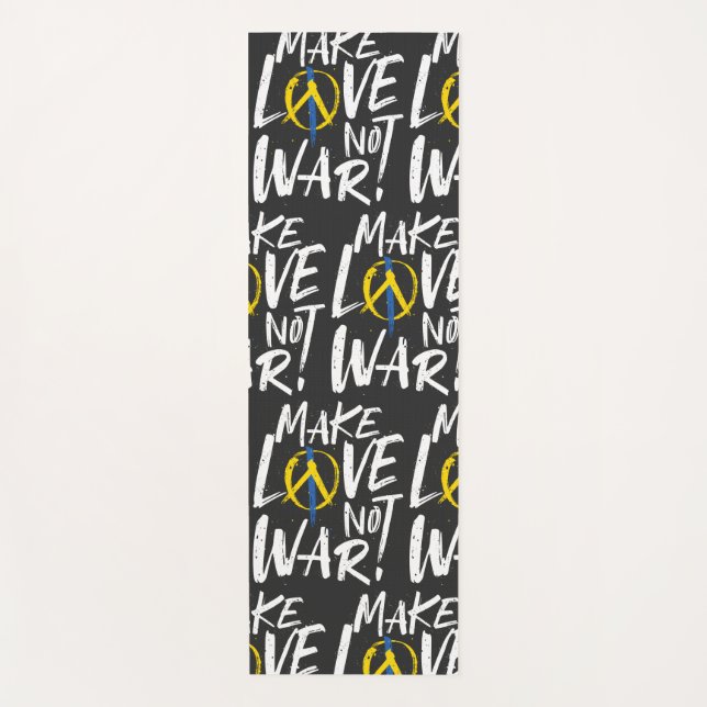 Make Love Not War Support Ukraine  Yoga Mat (Front)