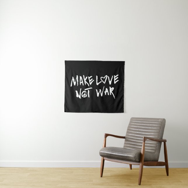 Make Love Not War Tapestry (In Situ (Horizontal))