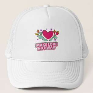 Make love not war trucker hat