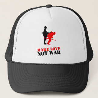 Make love not war trucker hat