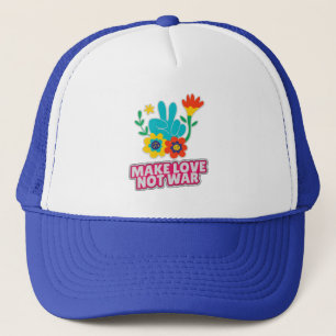 Make love not war trucker hat