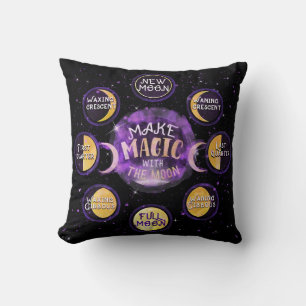 Make Magic With The Moon Lunar Cycles Phases Cushion