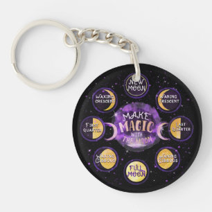 Make Magic With The Moon Lunar Cycles Phases Key Ring