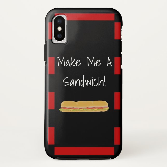 Make Me A Sandwich iPhone X Case (Back)