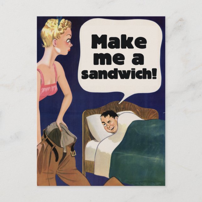 Make me a sandwich postcard (Front)