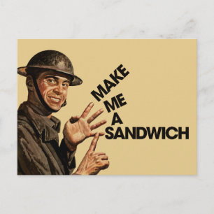 Make me a sandwich postcard