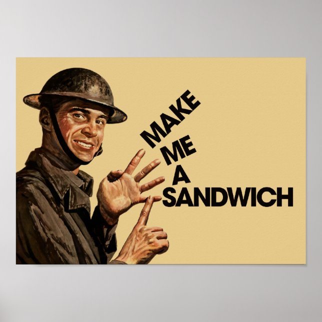 Make me a sandwich poster (Front)