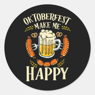 Make Me Happy Funny Beer Gift  Classic Round Sticker