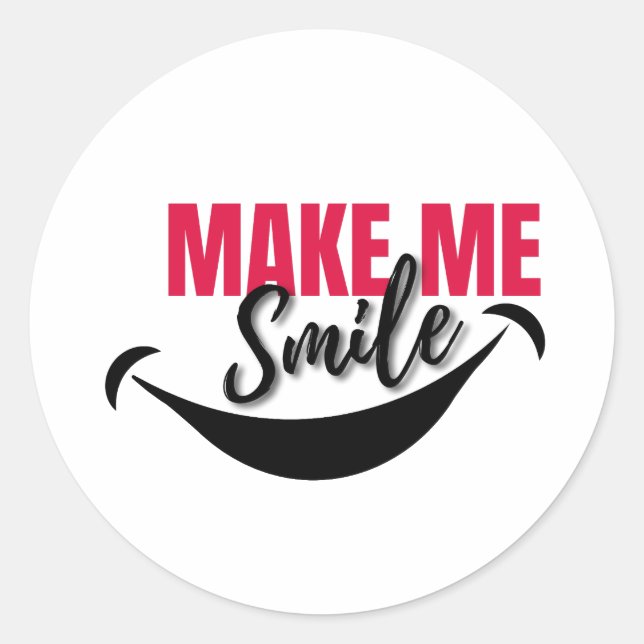 Make me smile Classic Round Sticker (Front)