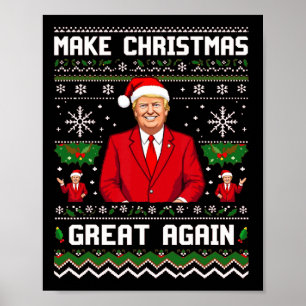 Make Merry Christmas Great Again Santa Trump Dance Poster
