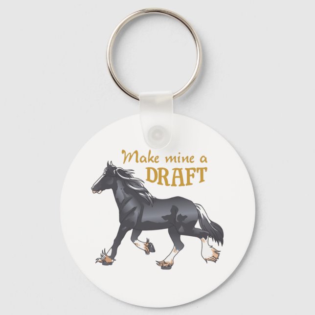 MAKE MINE A DRAFT KEY RING (Front)