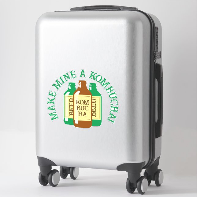 Make Mine a Kombucha Tea Drinker Quote (Suitcase)