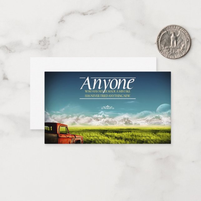 "Make mistakes" Inspirational Quote Card (Front/Back In Situ)