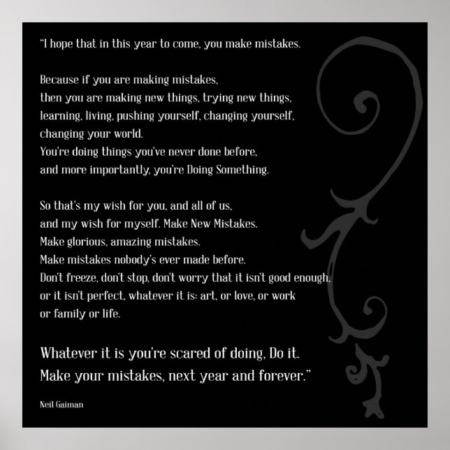 Make Mistakes Poster (Front)