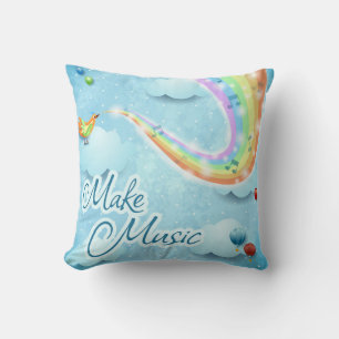 Make music, digital art cushion