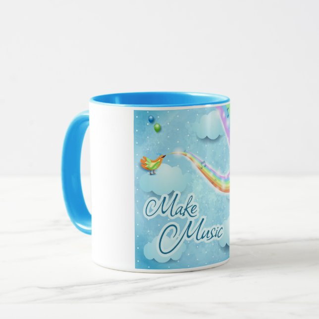 Make music, digital art mug (Front Left)