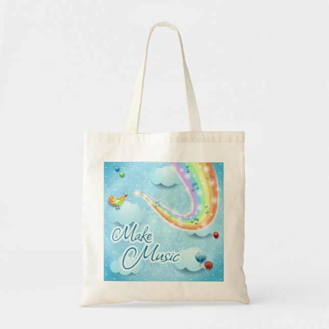  Make music, digital art Tote Bag (Front)
