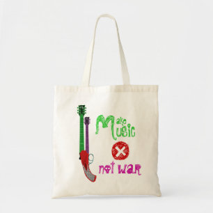 Make Music not War Tote Bag
