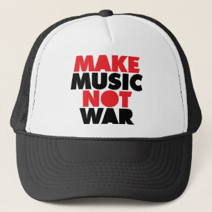 Make Music Not War Trucker Hat