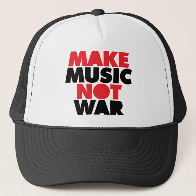 Make Music Not War Trucker Hat (Front)
