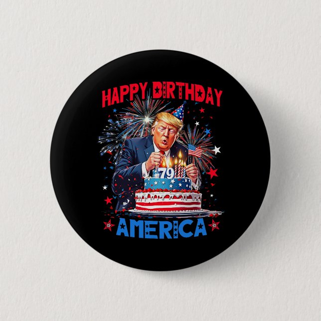 Make My Birthday Great Again  6 Cm Round Badge (Front)