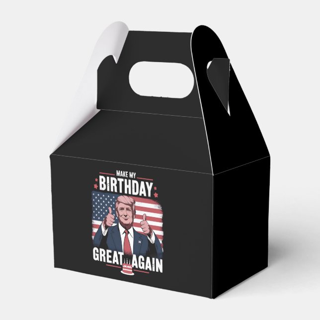 Make My Birthday Great Again Funny Trump Favour Box (Front Side)