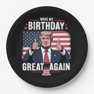Make My Birthday Great Again Funny Trump Paper Plate