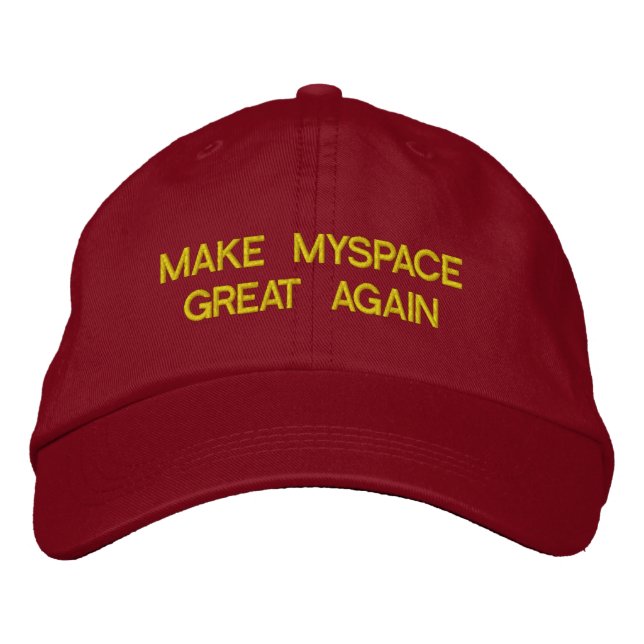 MAKE MYSPACE GREAT AGAIN Adjustable Baseball Hat (Front)