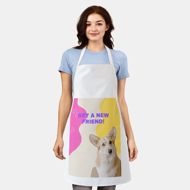 Make new friend design apron (Worn)
