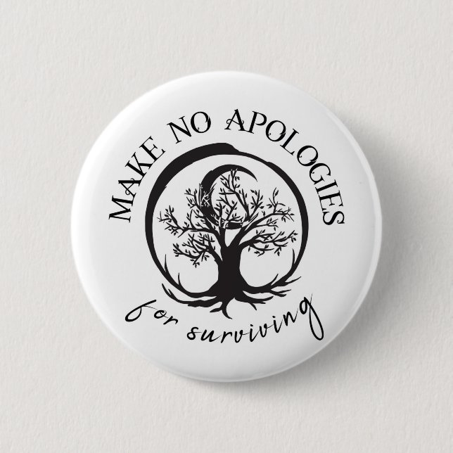 Make No Apologies For Surviving 6 Cm Round Badge (Front)