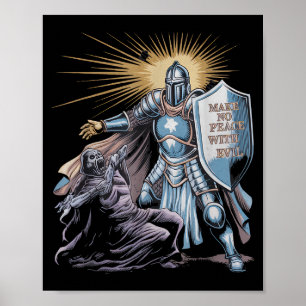 Make No Peace With Evil Archangel Michael Jesus Go Poster