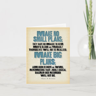 Make No Small Plans note card