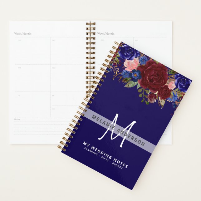 Make own Wedding Planner Journal Keepsake Floral (Display)