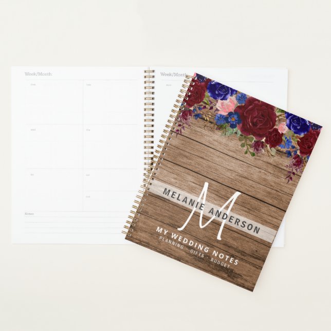 Make own Wedding Planner Journal Keepsake Floral (Display)