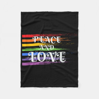 Make Peace, Not War - Colourful Peace &amp; Love R Fleece Blanket