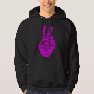 Make Peace Not War Peace Hand Sign 14 Hoodie