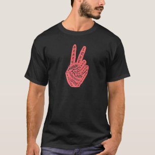 Make Peace Not War Peace Hand Sign 14 T-Shirt