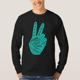 Make Peace Not War Peace Hand Sign 15 T-Shirt