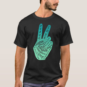 Make Peace Not War Peace Hand Sign 1 T-Shirt