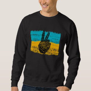 Make Peace Not War Peace Hand Sign 20 Sweatshirt