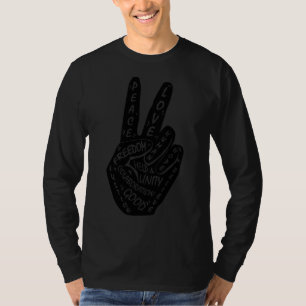 Make Peace Not War Peace Hand Sign 23 T-Shirt