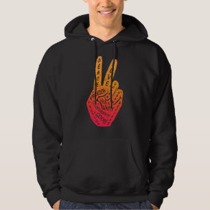Make Peace Not War Peace Hand Sign 2 Hoodie