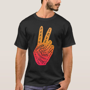 Make Peace Not War  Peace Hand Sign 2 T-Shirt