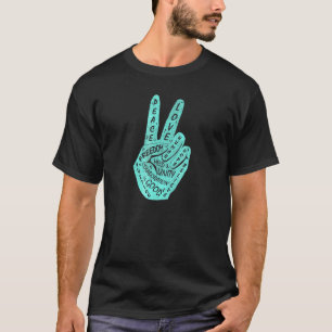 Make Peace Not War Peace Hand Sign 6 T-Shirt