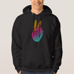 Make Peace Not War Peace Hand Sign 7 Hoodie