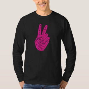 Make Peace Not War Peace Hand Sign 7 T-Shirt