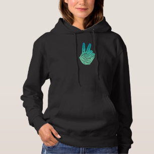 Make Peace Not War Peace Hand Sign Vintage 1 Hoodie